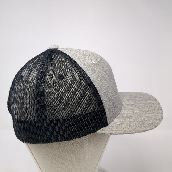 USA Snapback Trucker Hat Gray OS Adjustable Mesh Back Patriotic Branded Bills - Picture 5 of 10